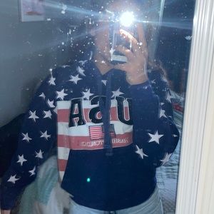 Washington DC red white and blue hoodie